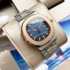 Swiss Quality Patek Philippe Nautilus 8215 Automatic Two Tone Rose Gold Black Dial (2)_th.jpg